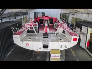 Dongfeng race team 东风队 is the 1st boat out of re fit