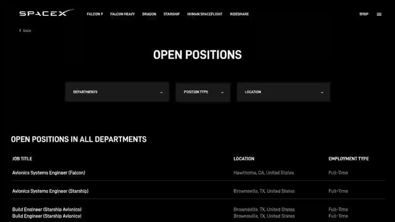 Вакансии spacex