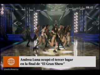 Andrea luna ocupo el tercer lugar en la final de el gran show