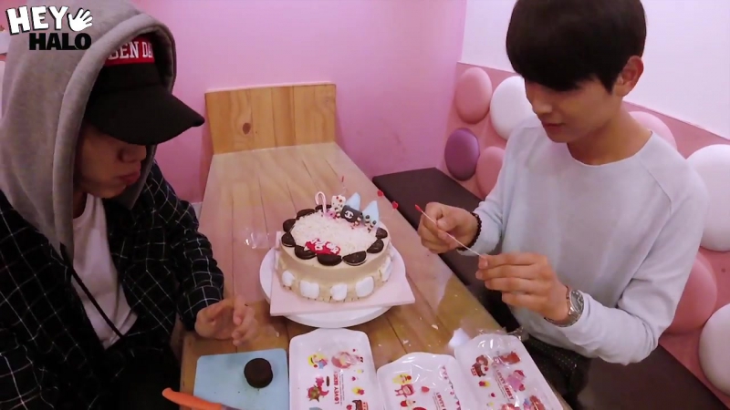 [hey!halo] happy inhaeng day♥ ooon&amp;jaeyong cake making