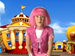 Lazy town stephanie is showing her superhero outfit lazytown nick jr