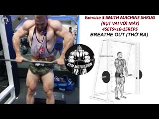 5 bài tập cơ cầu vai (cơ hình thang) cho dân thể hình 5 traps exercises