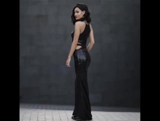 Sunday night sparkle black dress micah gianneli