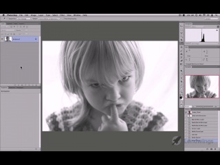 15 преобразование портрета в черно белое изображение, используя labcolormode