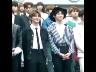 Taeil grabbing doyoungs ass in public and pentagon members noticing it only