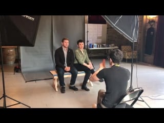 Ginnifer goodwin and allen leech behind the scenes video at the photoshoot for "constellations "