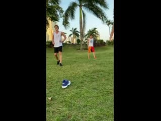 Belami boys playing football ( instagram live )