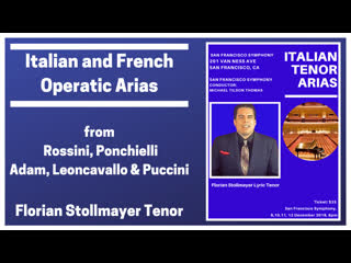 Italian french operatic arias # 1 florian stollmayer tenor (san francisco symphony dec 12, 2019)