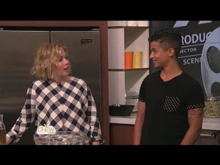 Grab the snacks, call your friends! grace phipps and jordan fisher stop by #thechew to