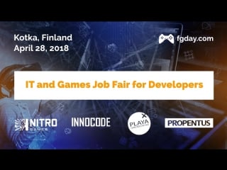 Invitation to it and games job fair, kotka, 28 april