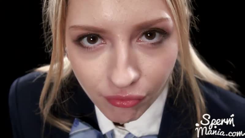 Rebecca volpetti is fed with tons of thick white cum