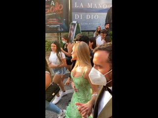 Ester expósito arriving at venice film festival