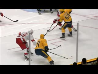 Ryan johansen bats puck out of air to beat petr mrazek