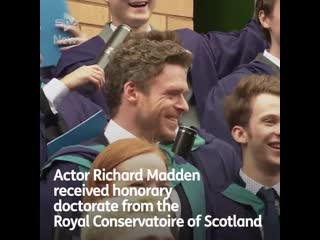 Richardmadden has collected an honorary doctorate from @rcs the actor expressed his delight to finally graduate afte