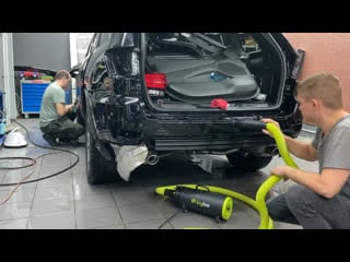 Полная оклейка jeep grand cherokee в матовую полиуретановую плёнку