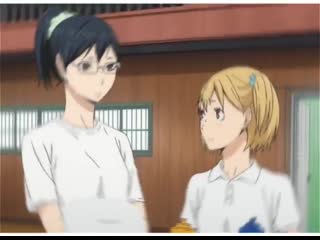 ▹ haikyuu; yachi & kiyoko