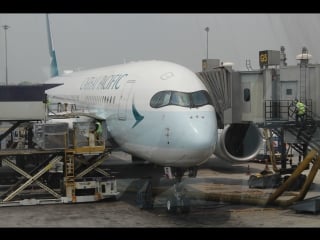 Bkk to sin airbus a350 900 cathay pacific take off