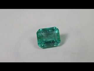 Bright dark green carats stunning loose natural colombian emerald cut