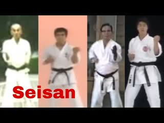 Kata seisan (十三) in karate styles wado ryu, goju ryu, shotokan, uechi ryu, shorin ryu, isshin ryu, chito ryu