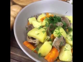 Жаркое из желудков индейки