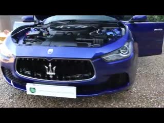 Maserati ghibli d v6 automatic in blu emozione with full nero black leather inte