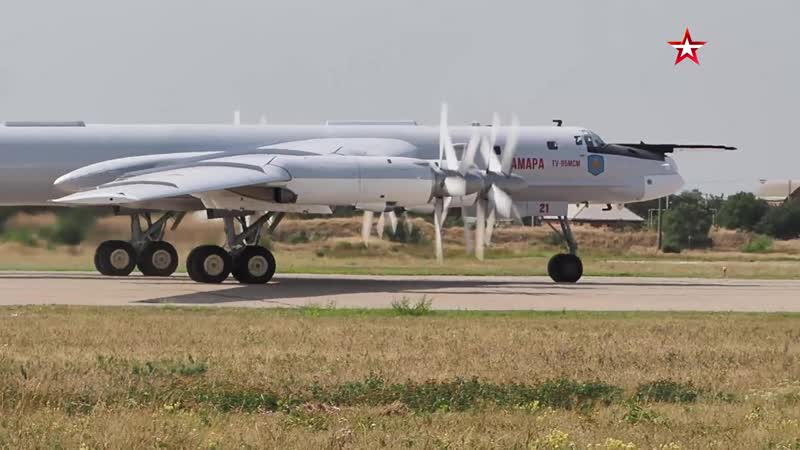 Кадры испытаний первого опытного глубокомодернизированного стратегического ракетоносца ту 95мсм