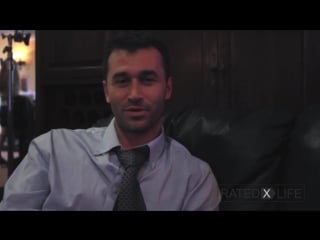 Interview with short haired man in tie