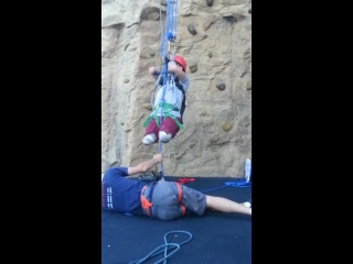 Dayton webber does the inch worm on the rock wall hd