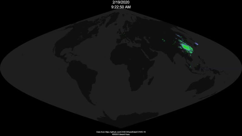 Визуализация распространения коронавируса
