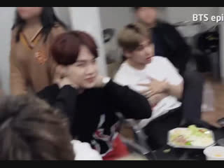 This is taehyungie being absolutely delighted excited happy cute adorable because of boong uh bbang (korean sweet br