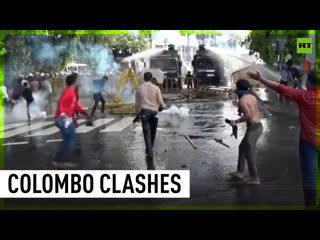 Protesters clash with police amid unrest in sri lanka