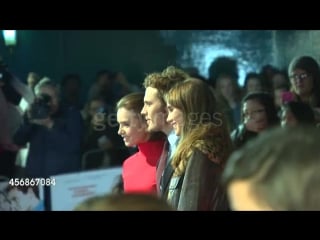 Sam claflin, suki waterhouse and lilly collins at love, rosie premiere