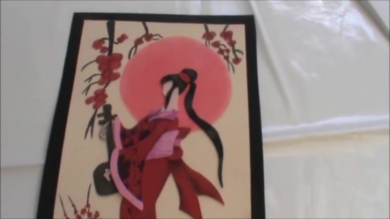 " гейша "картина из фоамирана