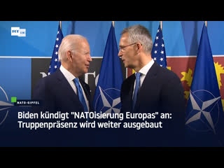Biden kündigt "natoisierung europas" an truppenpräsenz wird weiter ausgebaut