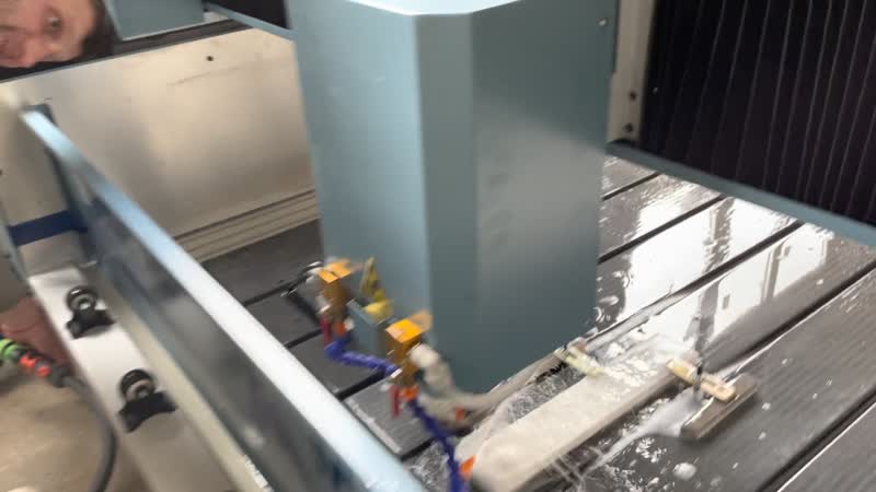 Закончена обработка мрамора толщиной 20 мм на станке чпу stonetec 1325 от ооо станки