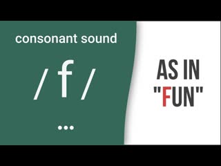 Consonant sound / f / as in "fun" – american english pronunciation