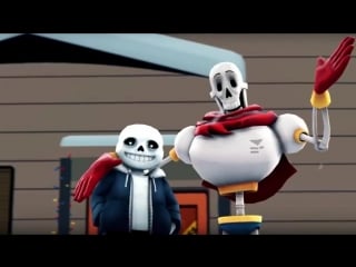 [rus sub ♫ sfm] sans papyrus song to the bone undertale rap by jt mach