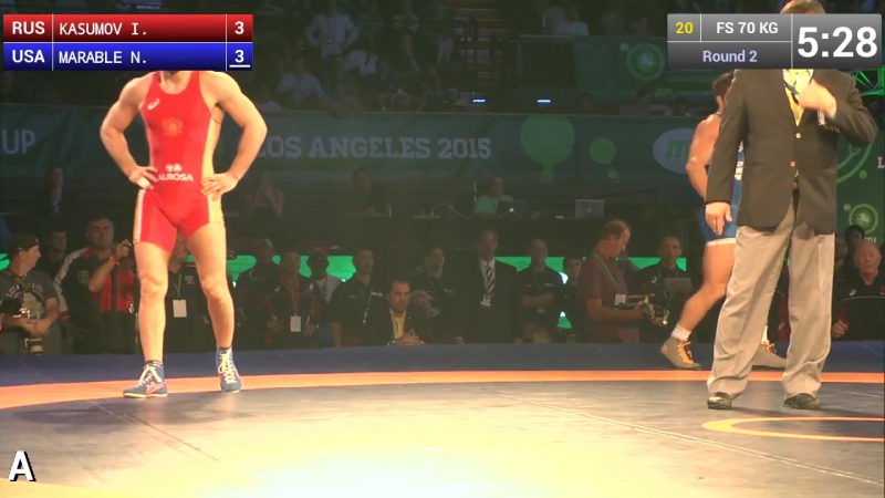 Round 2 fs 70 kg israil kasumov (rus) df nick marable (usa), 8 6