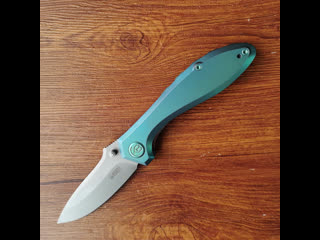 30% off kubey kb314r ruckus liner lock folding knife blue ti handle cpm 20cv steel