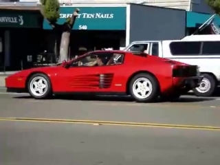 Red ferrari testarossa