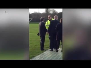 Prince william at a school canteen for dinner during an air