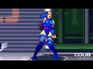 Sexy villainess psylocke defeated by wolverine