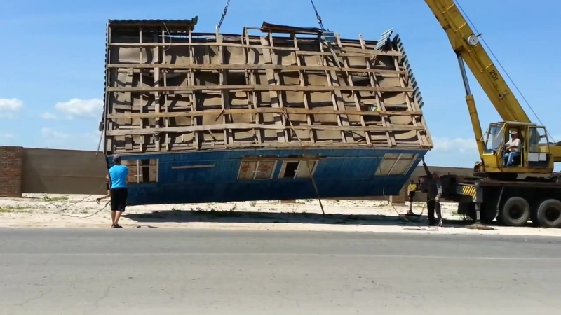 Дом подняли автокраном! 25 тонный ивановец