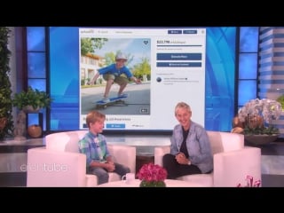 Ellen meets a 10 year old raising money for hearing impaired rus sub