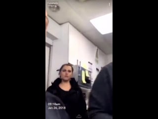 Eliza on the set of #the100season5 with jordan bolger (via caramaka snapchat)