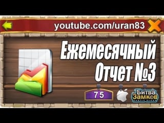 Ежемесячный отчет №3 castle clash / битва замков