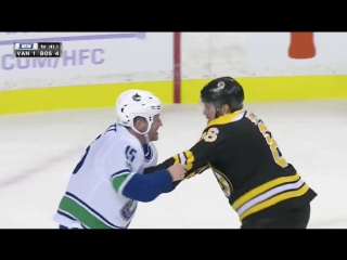 Fighting dorsett vs kevan miller (vancouver canucks boston bruins 20 10 2017 )