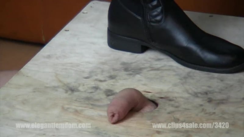 Boots crush trample cock