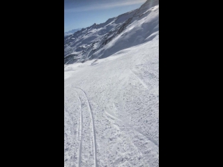 Skiing in laax