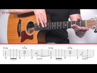 Percussive fingerstyle guitar tutorial (memories riff by tobias rauscher)
